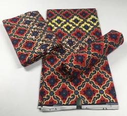 Tessuto reale cera africana tessuto cerato Ankara di alta qualità in cotone 100% per realizzare abiti stile africano 6 iarde