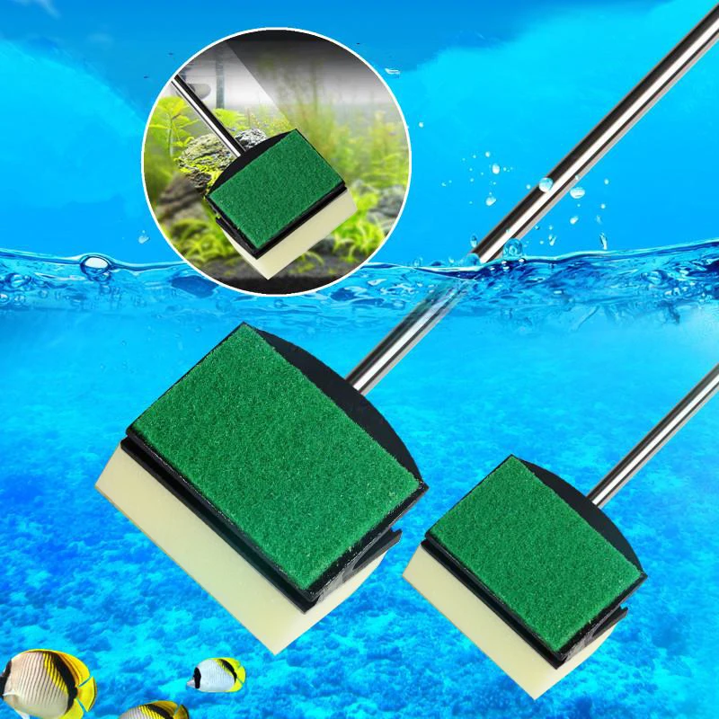 

45CM Aquarium Shrimp Brush Tank Random Color for Fish Drop Shipping Pool Aquarium Cleaning Tool Double Sided Sponge Portable