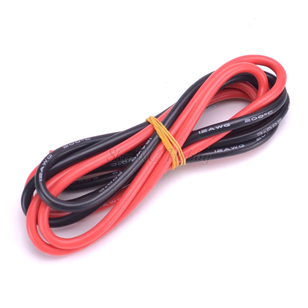 5 meter Red + 5meter Black Silicon Wire 12AWG 14AWG 16AWG 18AWG 20AWG 22AWG 24AWG 12 14 16 18 AWG Silicone Silica Gel Wire Cable
