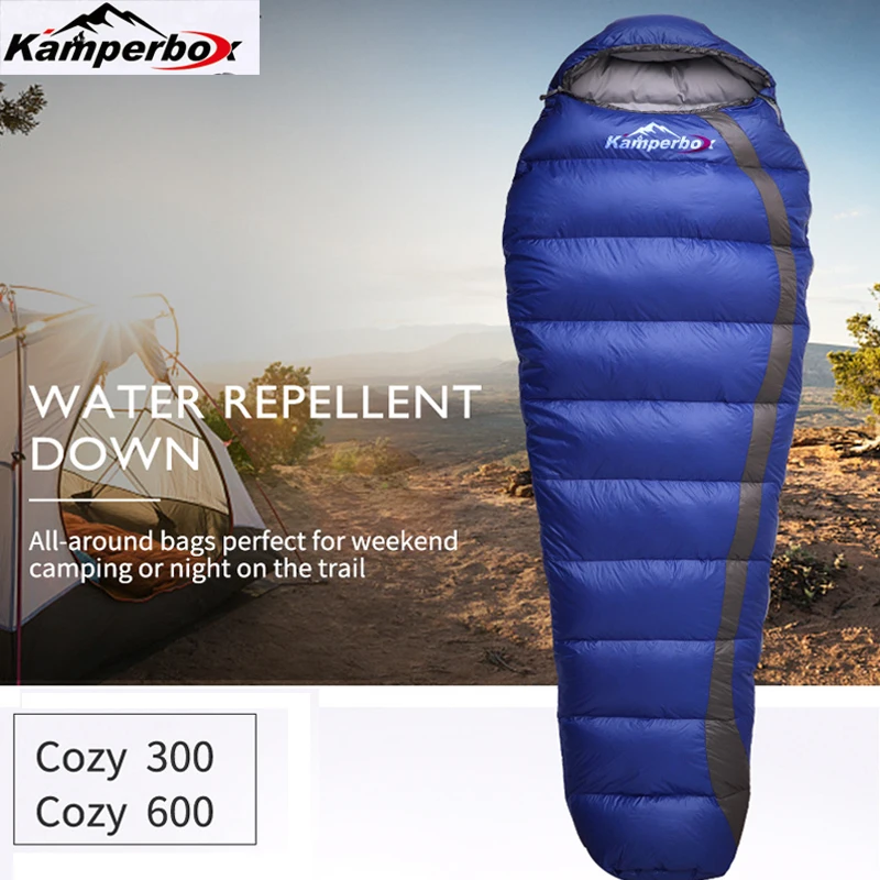 Kamperbox Sleeping Bag Winter Cold Down Sleeping Bag Camping Equipment Down Slippers Lightweight Sleeping Bag