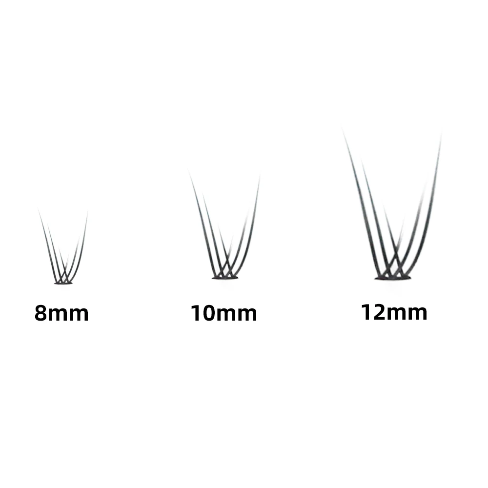 ワイル・コスプレ-個々のフィッシュテールまつげエクステ、8mm、10mm、12mm