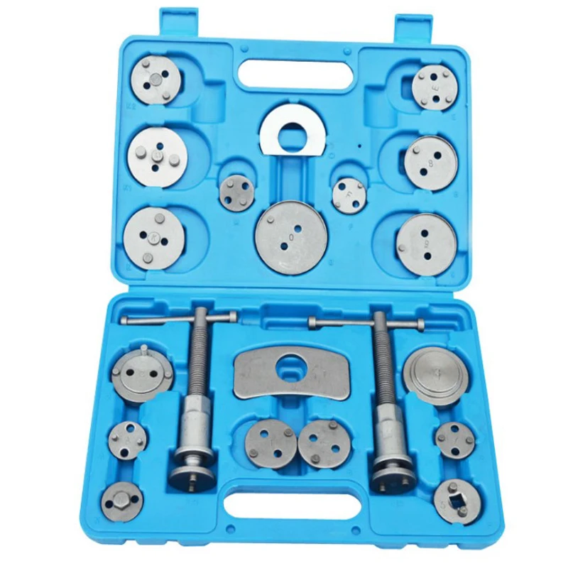 21pcs Universal Auto Car Precision Disc Brake Caliper Wind Back Tool Kit Brake Pad Brake Pump Brake Piston Car Repair Tool Kit