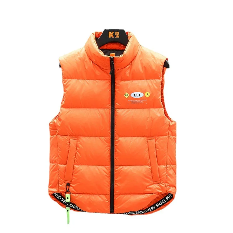 Men Vest New Autumn Winter Jacket Hooded Down Warm Sleeveless Waistcoat  6XL Padded Overcoats Veste Gilet Y612