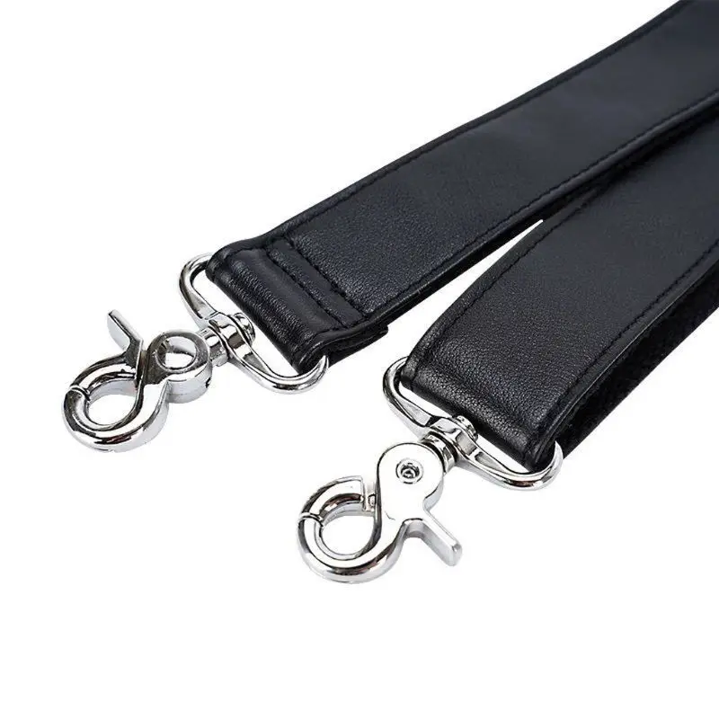 Universal Adjustable Padded Genuine Leather Wide Shoulder Bag Strap Replacement for Laptop Case Crossbody Messenger Bag
