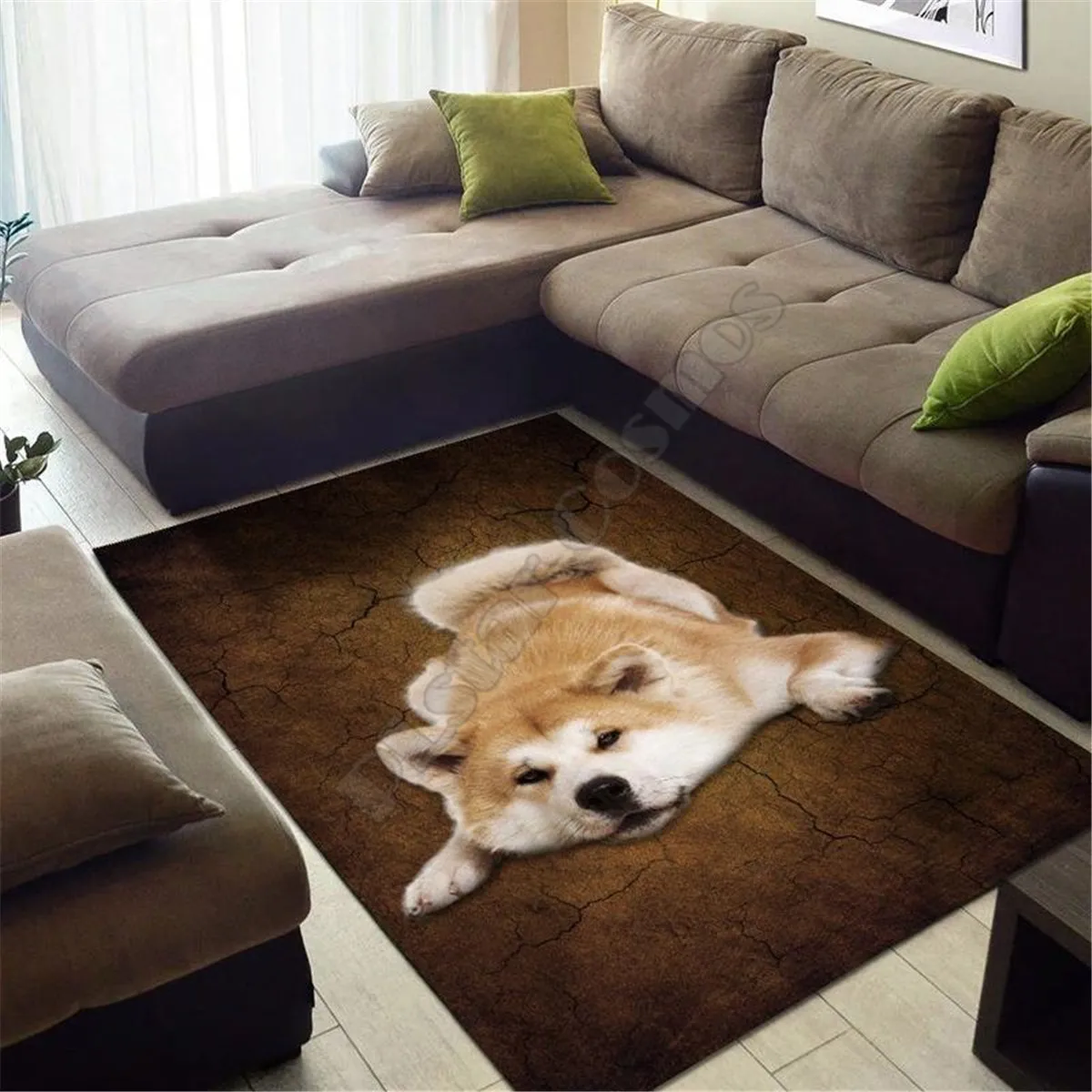 Funny Shiba Inu Area Rug 3D All Over Printed Carpet Mat for Living Room Doormat Flannel Print Bedroom Non-slip Floor Rug