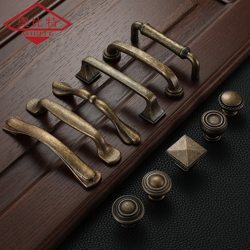 10PCS Antique Kitchen Cabinet Storage Handle Vintage Dressers Drawer Closet Knobs Old Door Pulls Cupboard Furniture Hardware