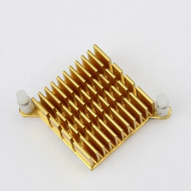 100PCS LOT 39mm x 39mm X 13mm Golden Aluminium Cooler Heatsink For PC Northbridge Chipset Cooling