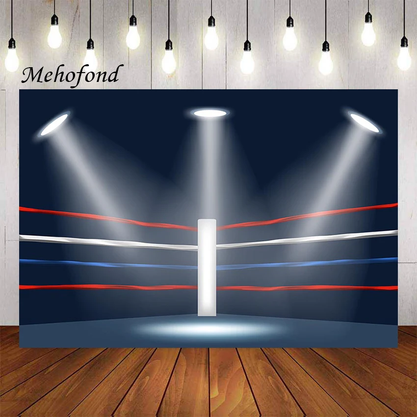 Mehofond Boxing Arena Photography Background Sports Competition Fight Tournament Birthday Party Boy Men Backdrop Photo Studio