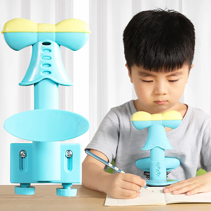 1 Set Sitting Posture Orthosis Kit With Pencil Pen Holder, Adjustable Student Posture Corrector Brackets Eye Protection