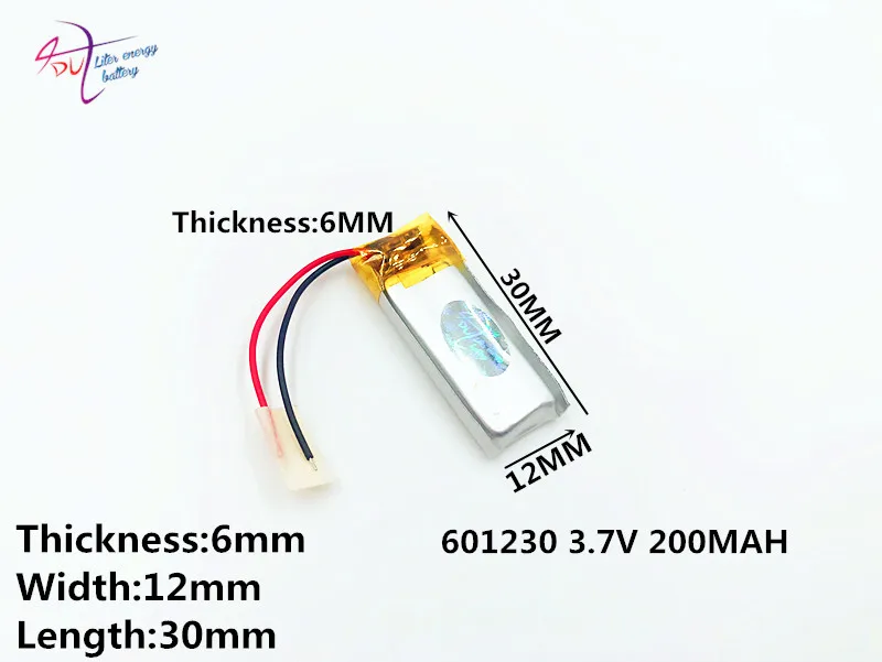 (5 أجزاء/وحدة) بوليمر ليثيوم أيون بطارية 200mah 3.7 V ، 601230 061230 Ce Fcc بنفايات Msds شهادة الجودة