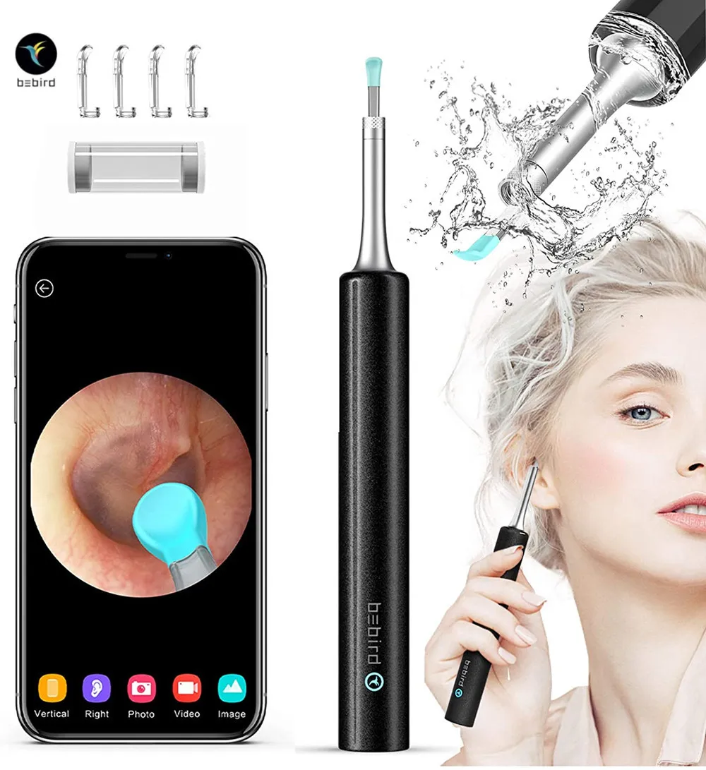 

BEBIRD C3 Ear Wax Removal, 3.5mm Lens Ear Cleaner with Camera, 1080P HD WiFi Ear Endoscope with LED Light, Waterproof IP67