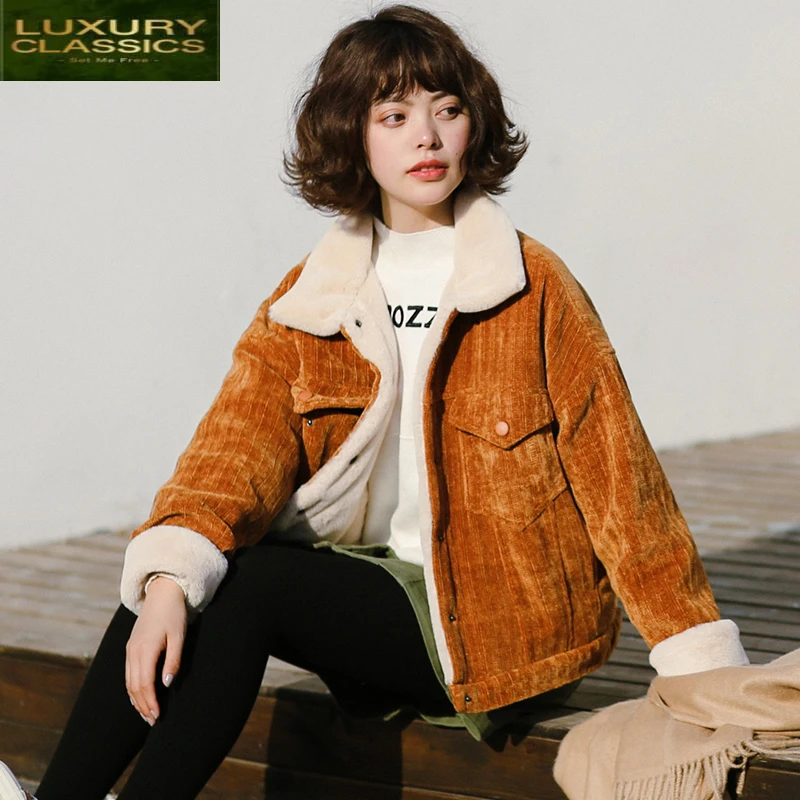 Winter Jacket Women 2021 Thick Cashmere Velvet Cotton Coat Autumn Ladies Tops Korean Fashion Clothes Abrigo Mujer LWL791