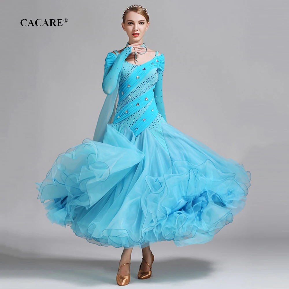 

CACARE Vintage Standard Dance Dresses Ballroom Dance Competition Dresses Waltz Dress Flamenco D0411