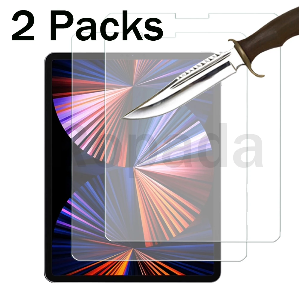

2 Packs Tempered Glass screen protector For iPad pro 12.9 2021 version 12.9'' Tablet Film