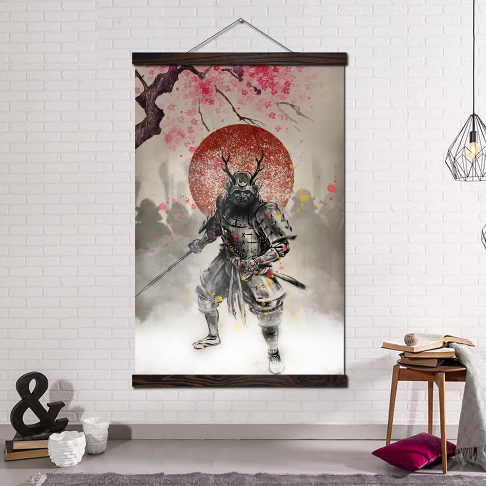 Wall Art Canvas Painting Posters and Prints Wall Picture for Home Decoration Modern Canvas Art for Living Room Japanese Bushido