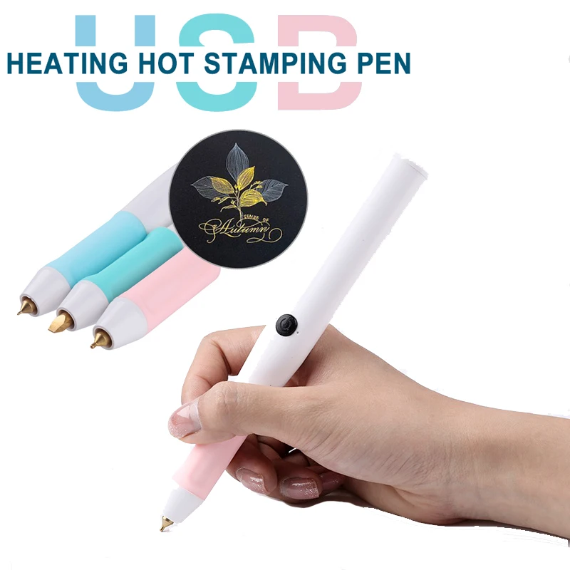 Interchangeable Head Heating Hot Stamping Pen To Add Shining Handwritten Sentiments Glimmering Accent To Your Projects 2021