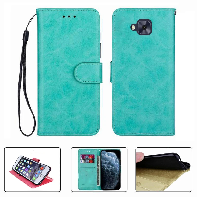 For Asus Zenfone 4 Selfie ZB553KL ZD553KL X00LDB X00LD Zenfone4 Wallet Case Embossing Flip Leather Shell Protective Cover Funda