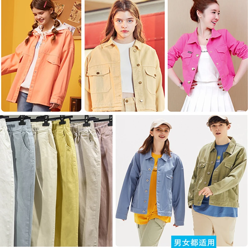 100*150cm 100%Cotton denim fabric thick twill combed cotton color denim jacket pants clothing fabric DIY dress Handmade Sewing