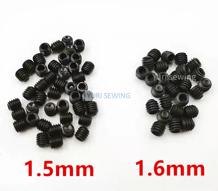 100pcs/lot 1.5mm/1.6mm overlock stitch pegasus hexagonal needle screw angle industrial sewing machine spare parts