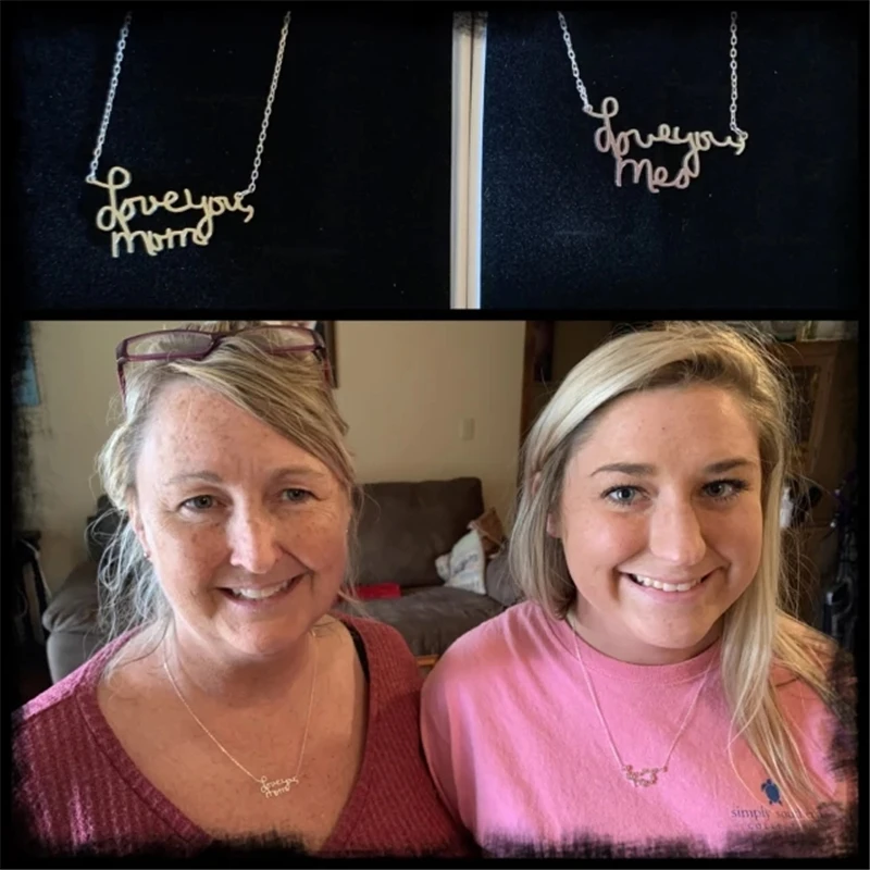 Actual Handwriting Name Necklace Custom Jewelry Stainless Steel Personalized Handmade Pendant Necklace Best Gifts For Loved Ones