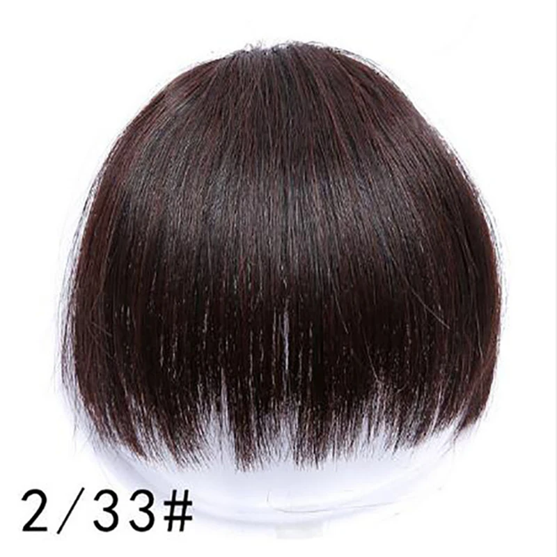 LUPU Synthetic Hair, Women\'s Bangs, Short Hair Clips, Natural Black, Solid Color