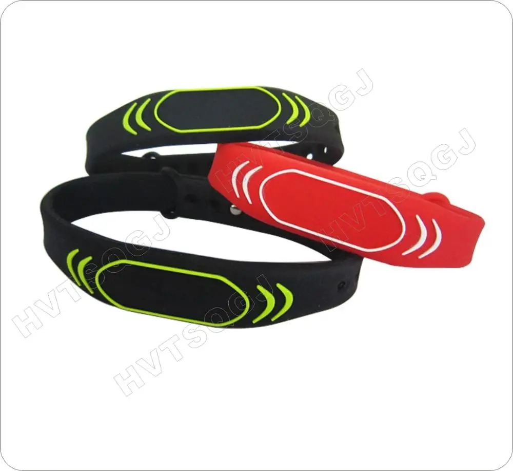 125khz ID Waterproof Adjustable Silicone Wristband Bracelet Keyfob Token RFID TK4100 Tags Sauna Room Key Ring 5pcs Fast Shipping