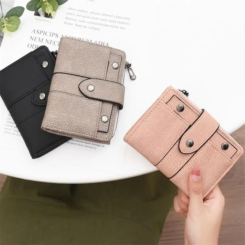 

Women's Wallet 2022 Coin Purse Short Hasp Purses Leather Women's Wallet Mini Wallets Small Card Holders Female Money Card Bags