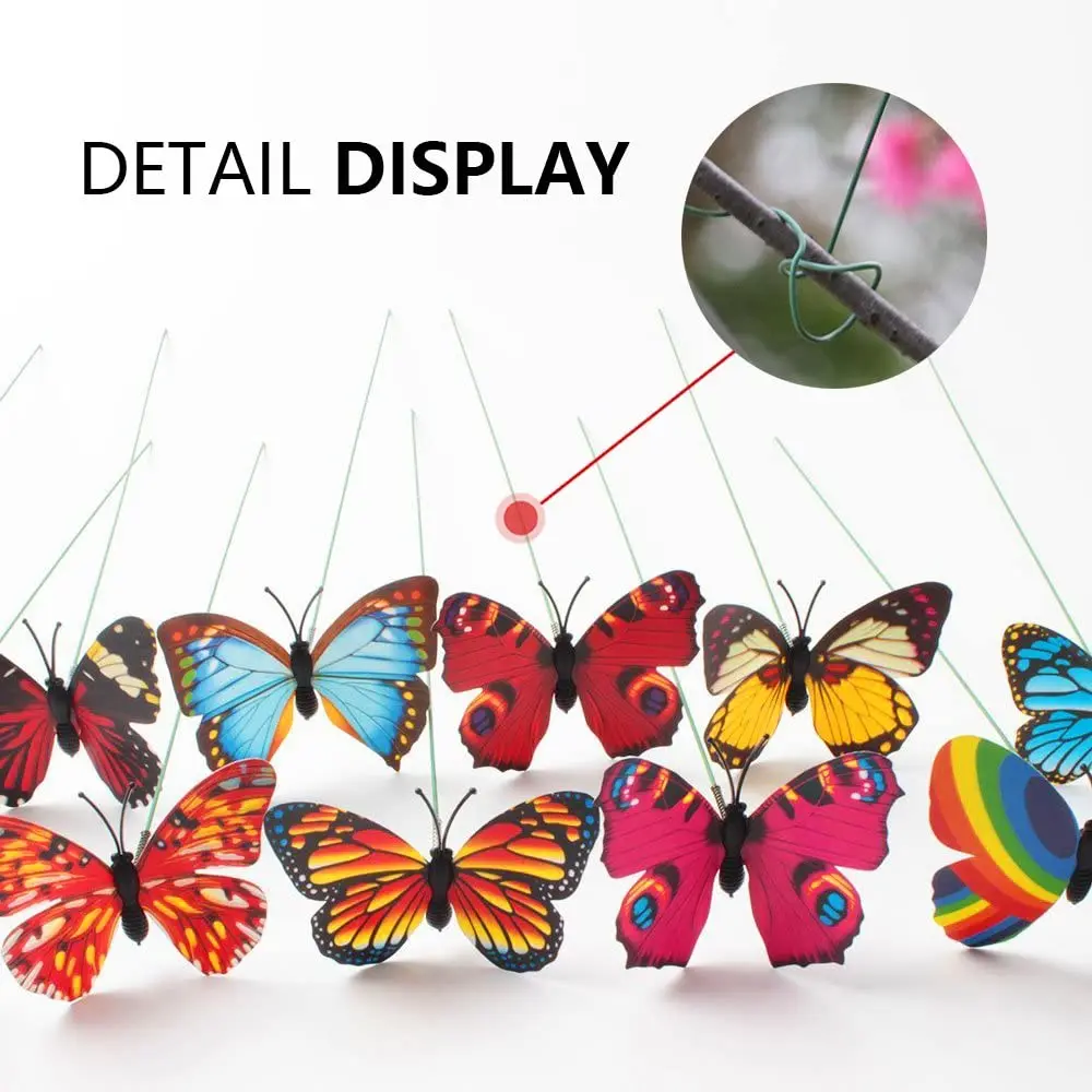 10/30pcs farfalla Bouquet Yard fioriera colorata simulazione tridimensionale farfalla Bouquet Party Garden decorazione esterna