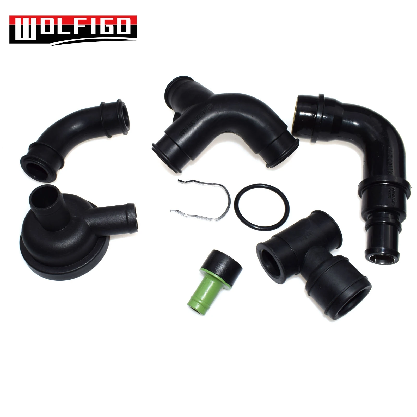 WOLFIGO New Engine Crankcase Breather Hose For VW Golf J-etta MK4 Audi A3 TT 1.8T 06A103247, 035103245A, 06A103213F, 058133785B