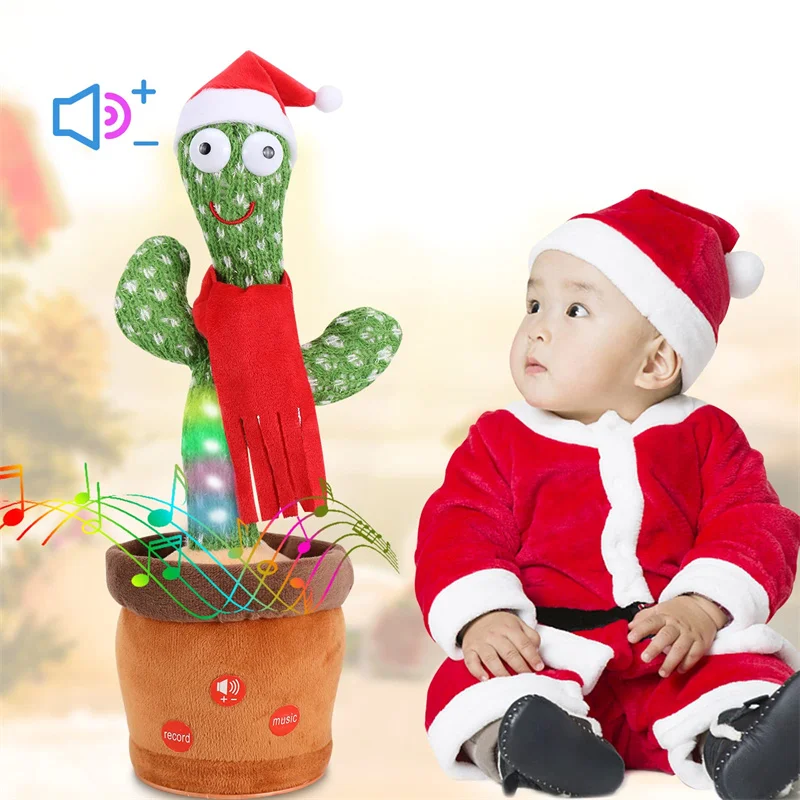 120 Song Dancing Cactus Plush Toy Speaker Talking Repeat Plush Cactu Dancer Toy Talk Plushie Stuffed Toys For Kids Gift