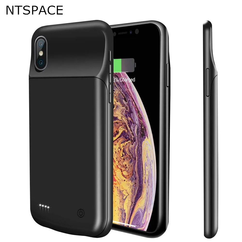 Imagem -02 - Capa de Carregamento Externa de Silicone Macio para Iphone Caixa do Banco do Poder Cases do Carregador de Bateria Iphone xs Max xr