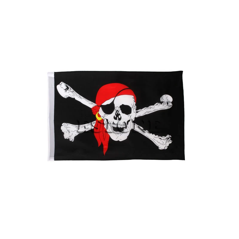 WSND 1Pc Large Skull Crossbones Pirate Flag Jolly Roger Hanging With Grommet NO Pole