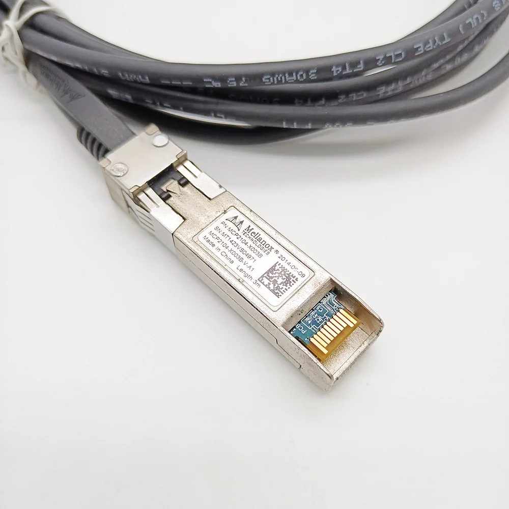 Mellanox / Avago / Finisar Original 10G secondhand Optical Fiber Cable AOC Optical Module SFP 3~7m Multimode Intel Optic Module