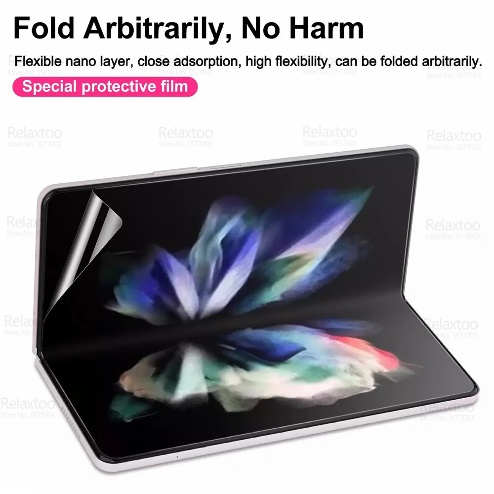 4in1 Camera Glass Back Front Hydrogel Film For Samsung Galaxy Z Fold 4 ZFold4 Fold4 ZFold Folder 4 Screen Protector Soft Films