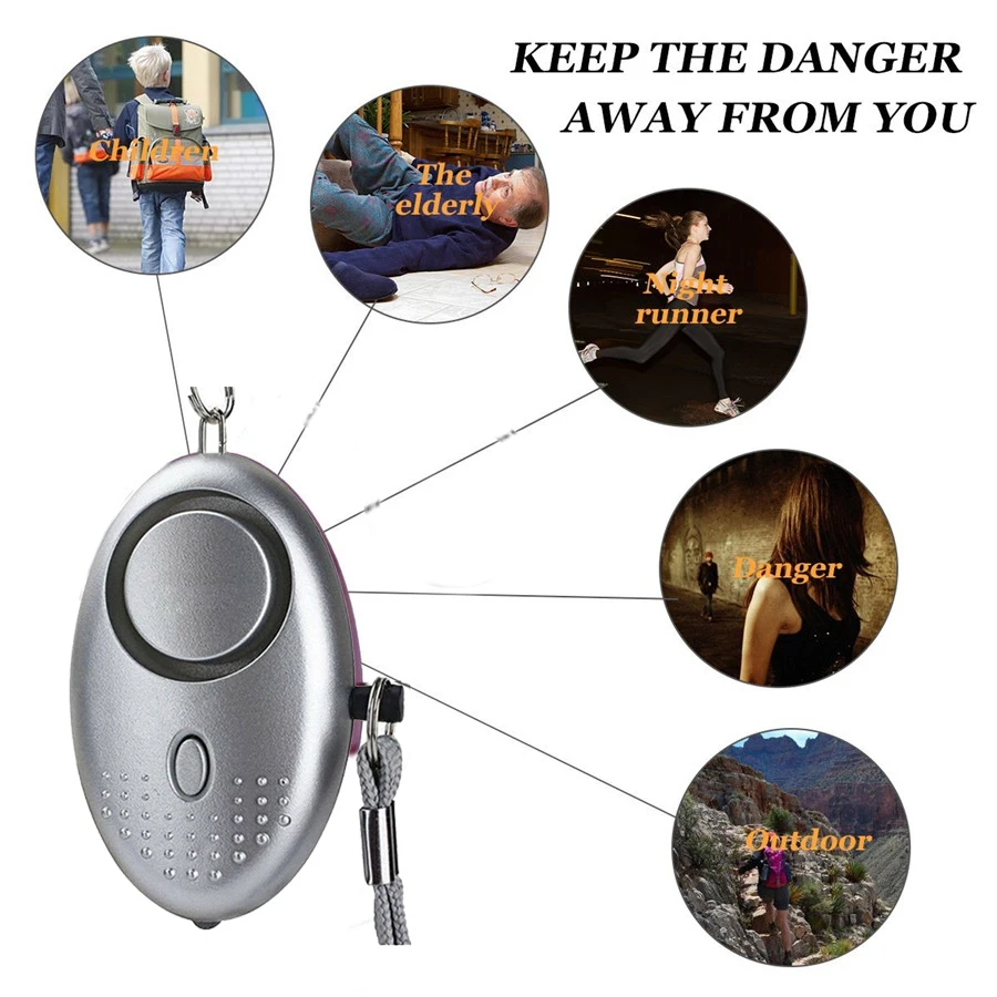 Self Defense mujer defensa personal safety seguridad alarm security wolf auto alarme anti rape whistle 130dB sound loud Keychain