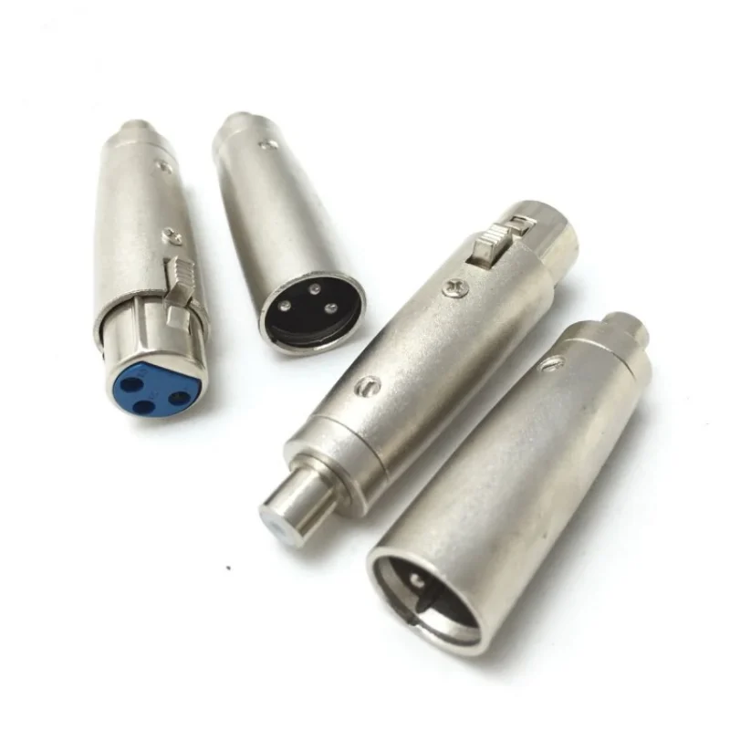 4Pcs 3 Pin XLR auf Cinch-buchse Audio-Adapter Mikrofon Verstrker Stecker