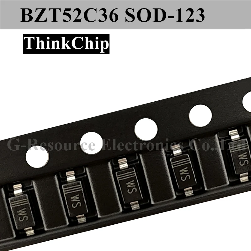 صمام ثنائي مثبت الجهد (تعليم) BZT52C36 SOD-123 BZT52 36V SOD123 SMD 1206