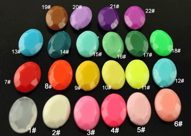 50pcs 10x14mm 13x18mm 18x25mm  various colors Marquise Oval  candy Acrylic Fancy Stone Pointed back Droplet Beads No holes