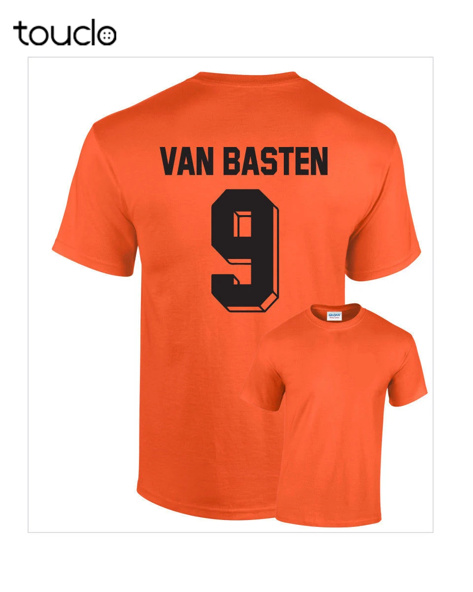 Basten Holland Netherlands No.9 Mens Retro Footballer Famous Brand Design Summer New Print Man Cotton Fashion Fashion Tees