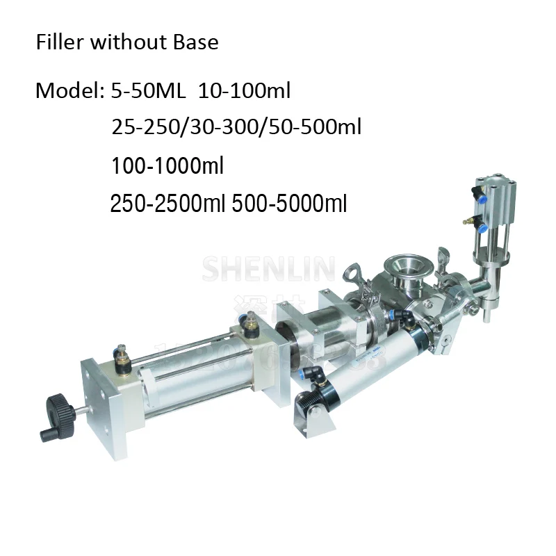 Imagem -02 - Air Cylinder Filling Head Piston Filling Machine sem Base Ss304 55000ml Todos os Tamanhos Paste Stuff Filling Machine