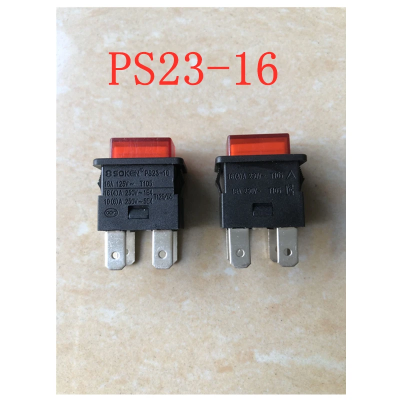 10pcs Self locking button switch  ps23-16 4-pin dual way for  vacuum cleaner switch with light