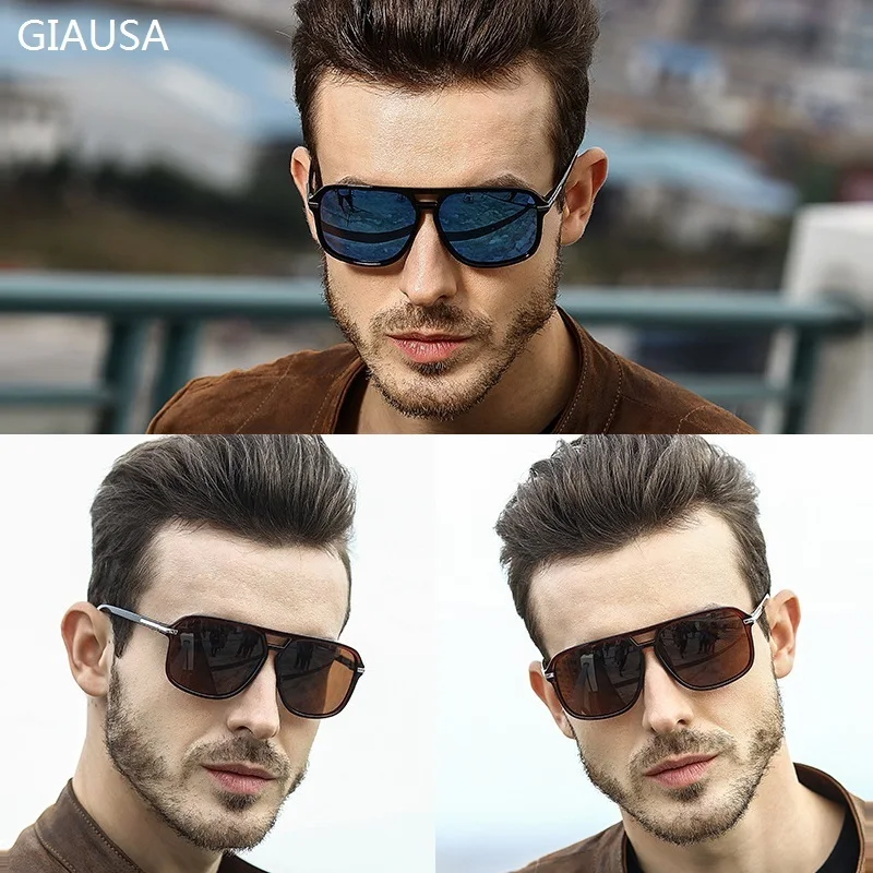 Classic Square Sunglasses Men Polarized Sun Glasses Vintage Brand Designer Glasses Male Women Driving Shades For Man Anti-glare