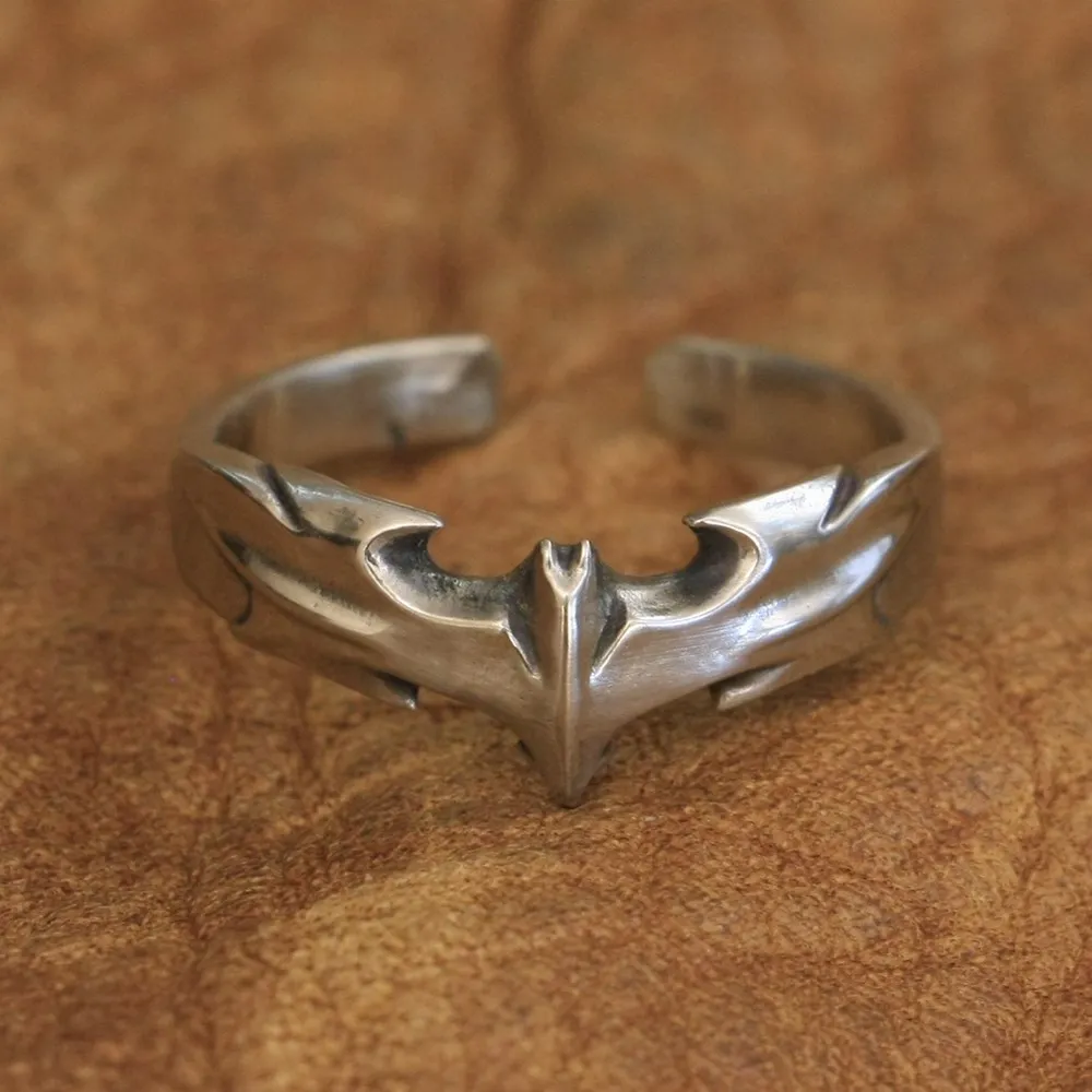 

LINSION Bat Ring Charms Small Cupronickel Ring CP111 US Size 7~15
