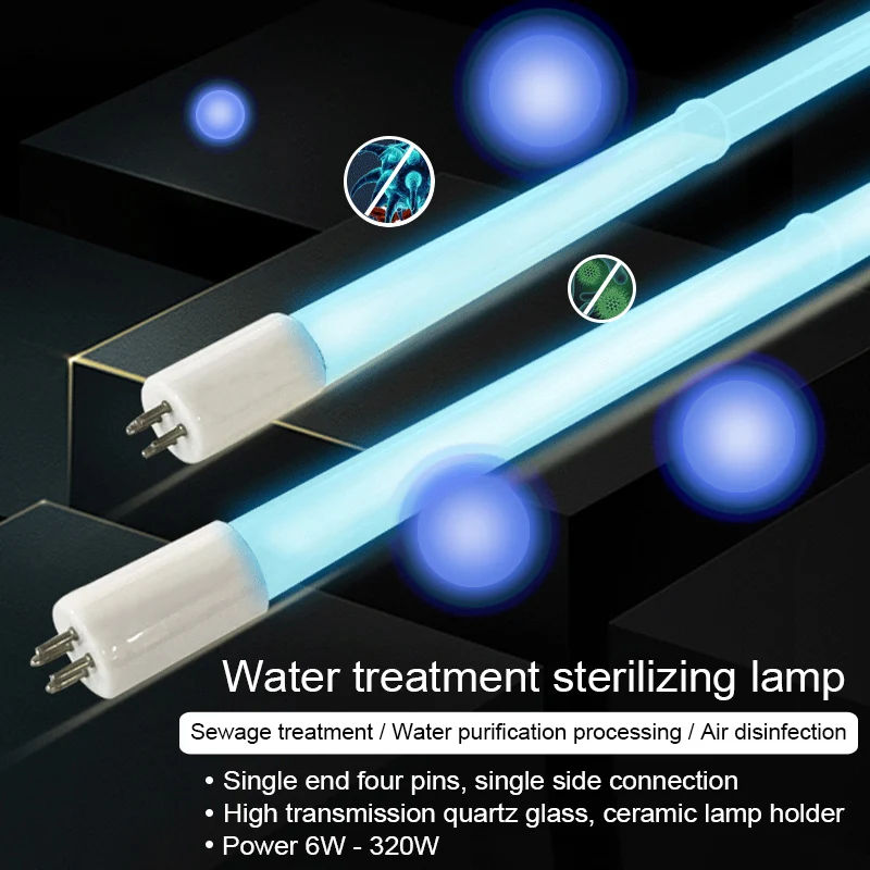G10q 6W 8W 10W 15W 17W UV antiseptik lamba ultraviyole ışık filtre hava sterilizasyonu için LED tüp antiseptik bakterisidal lamba