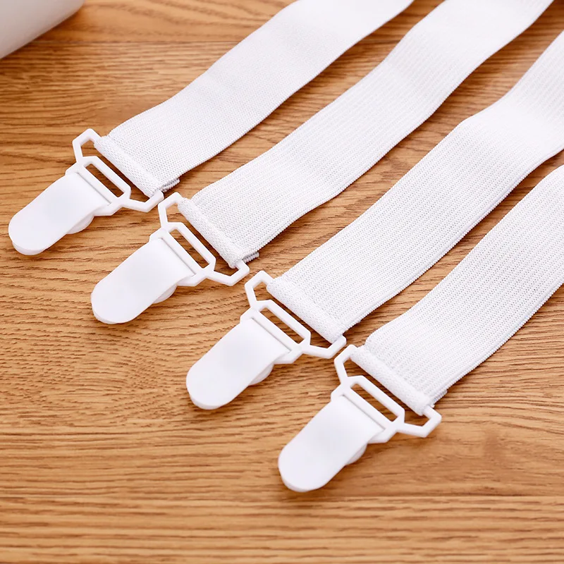 4Pcs/Set Nylon Elastic Band Bed Sheet Fix Buckle Strong Plastic Clips Holder Bed Sheets Fasteners Clip wzpi