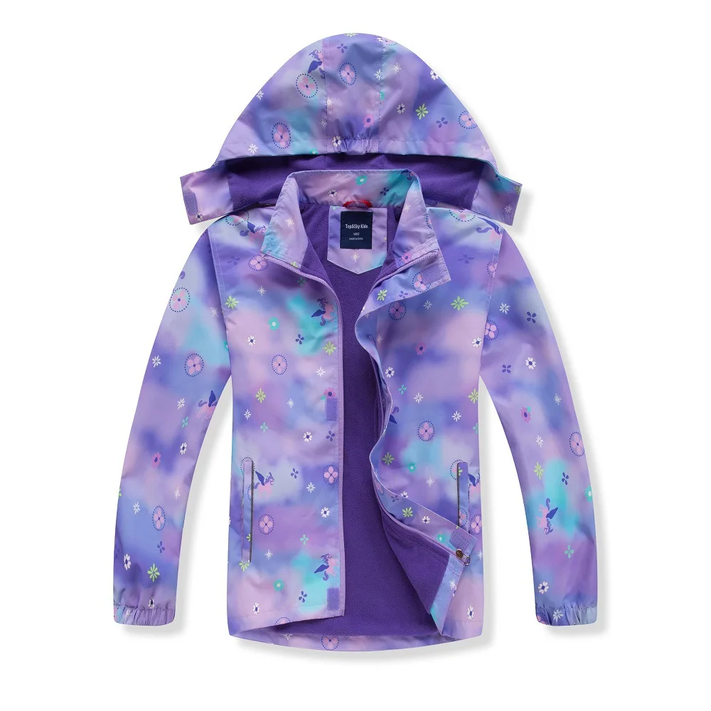 New Spring Autumn Children Outerwear Jackets Sport Fashion Kids Gradient Jackets Double-deck Polar Fleece Waterproof Windproof