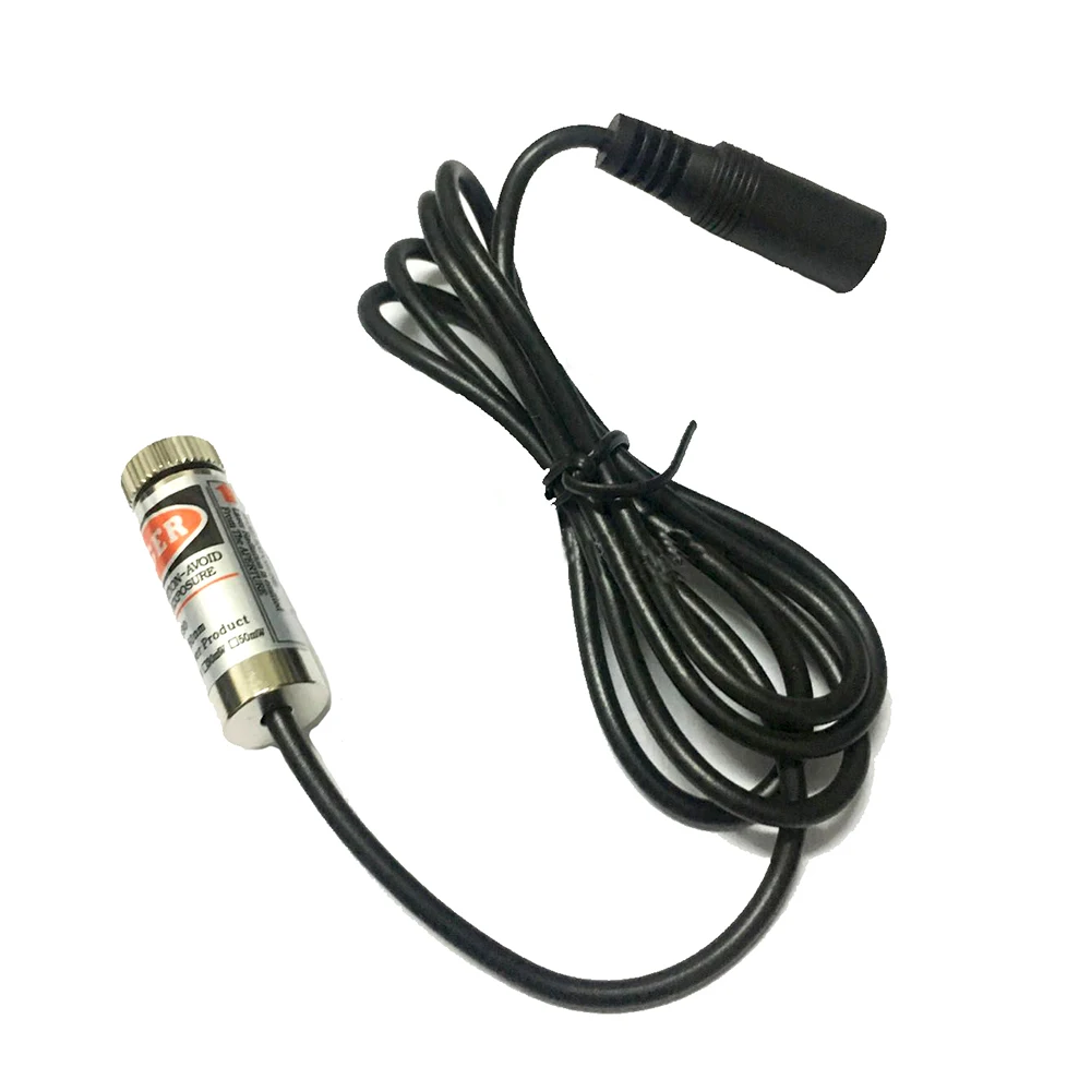 650nm 5mW Line 12*35mm Focusable 5V Red Laser Module 12mm LED LD Module with 5V Adapter Plug