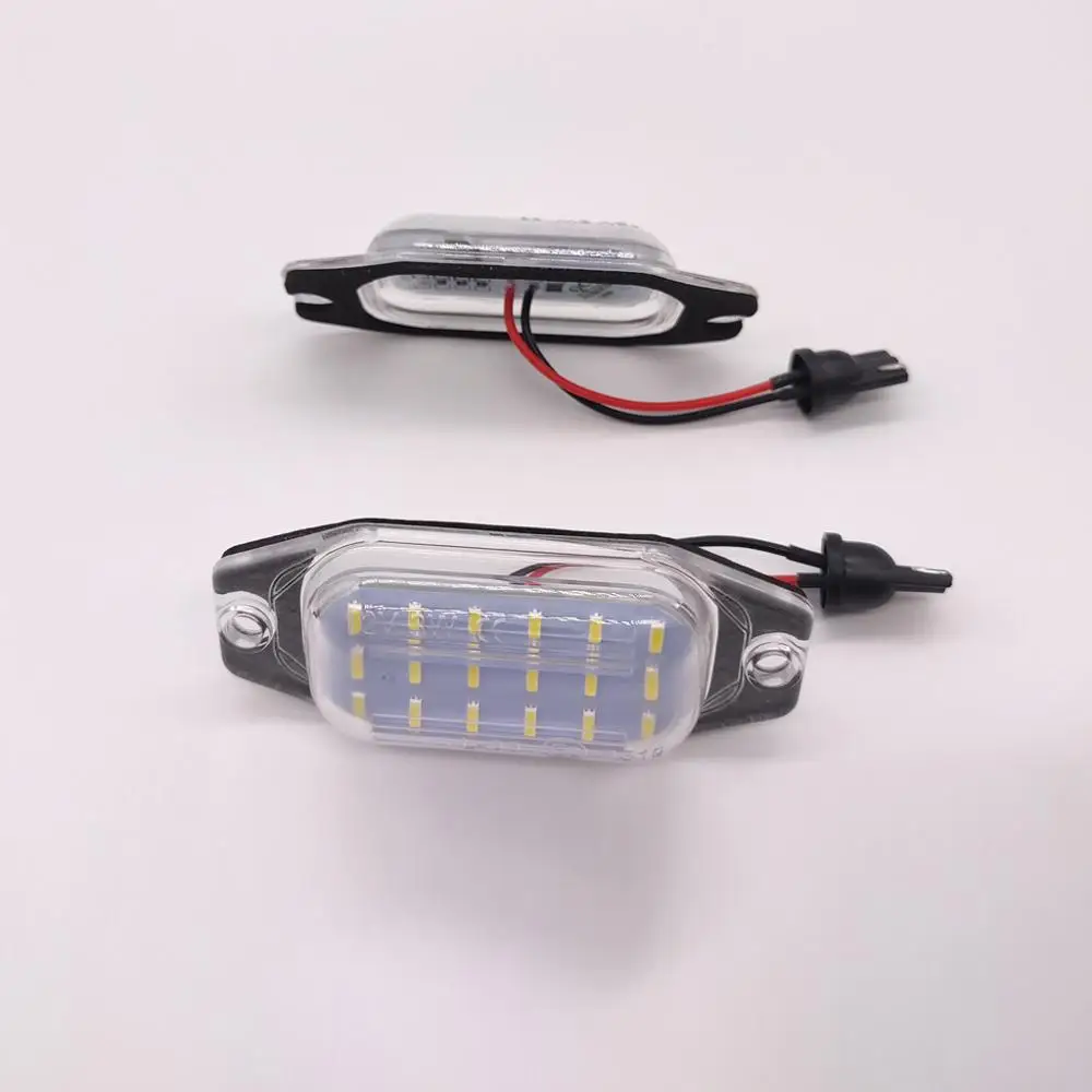 2Pcs For Toyota Prado 2010-2016 Clear Lens High Brightness White LED License Plate Light Number Plate Lamp