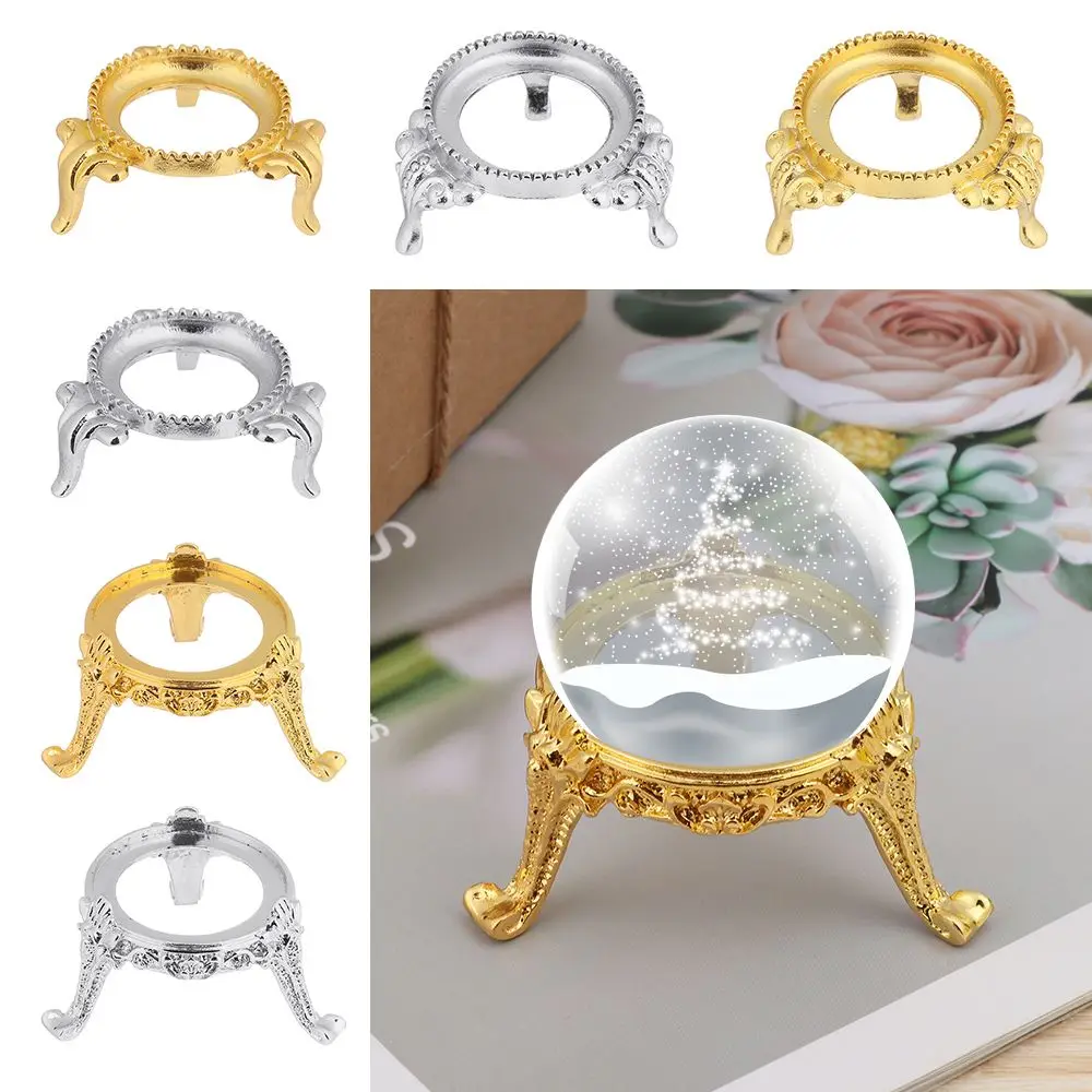 Handicraft Photography Props Home Office Decor Metal Display Stand Glass Sphere Base Egg Support Crystal Ball Holder