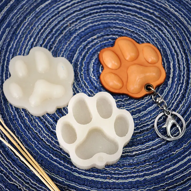 DIY leather craft cat paw key ring handing decoration shape modeling plastic mold with die cutting plastic mould